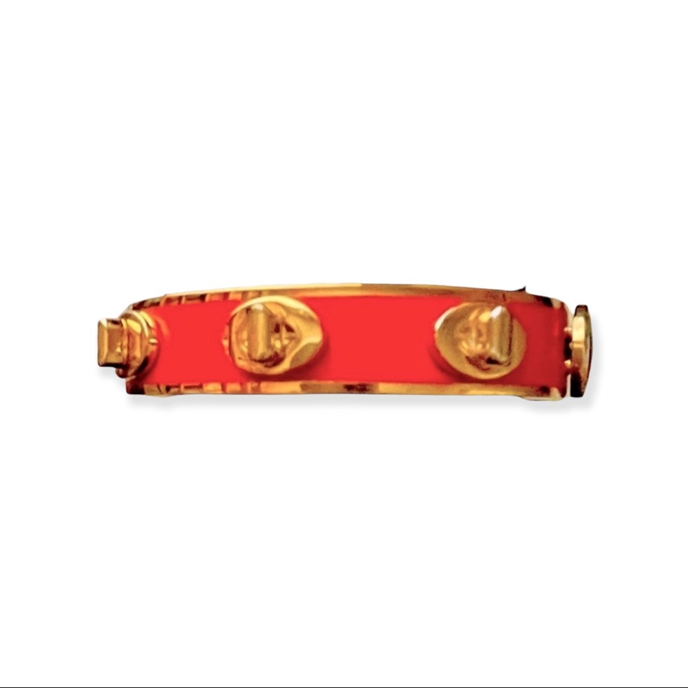Coach Turnlock Bracelet Elegant Enamel in Orange VINTAGE
